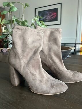 BCBGeneration Suede Ankle Boots in Taupe